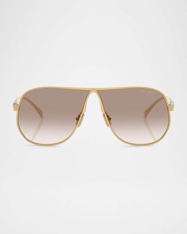 MU A56S Metal Aviator Sunglasses